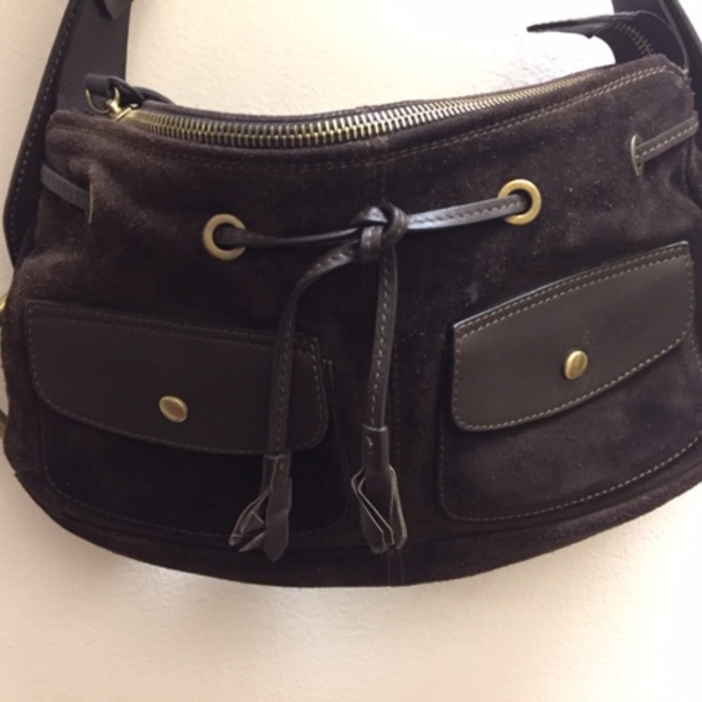 Hogan Italian Suede and Leather Handbag